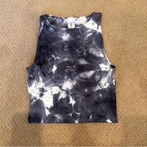Nikibiki Black and White Tie-Dye Tank Top